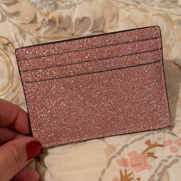 Kate Spade Lola Glitter Small Slim Card Holder - Pink Rose - Picture 6 of 6